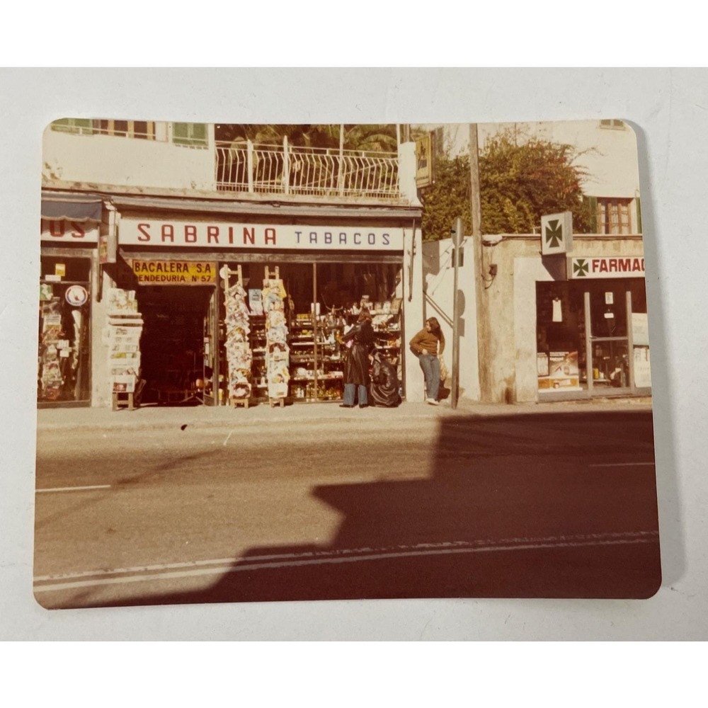 Vintage Photo Of Sabrina Tabacos Store Scene On Matte Cardstock